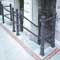 pipe stair and landing rails with cast iron posts replica old chicago style